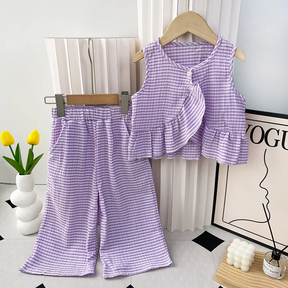 סט פסים קייצי לילדות דגם - סטרייפ