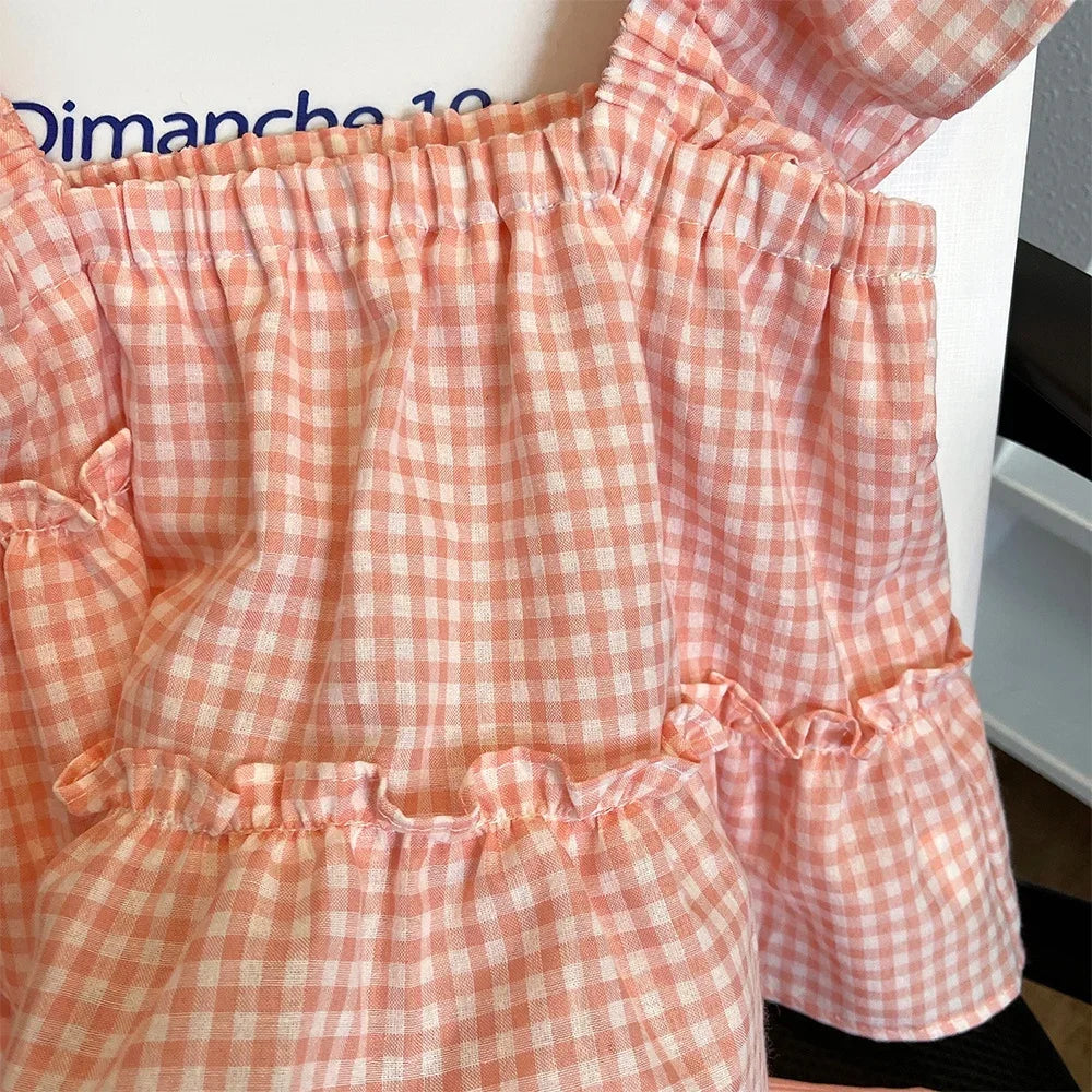 סט משובץ לילדות דגם - מאיה