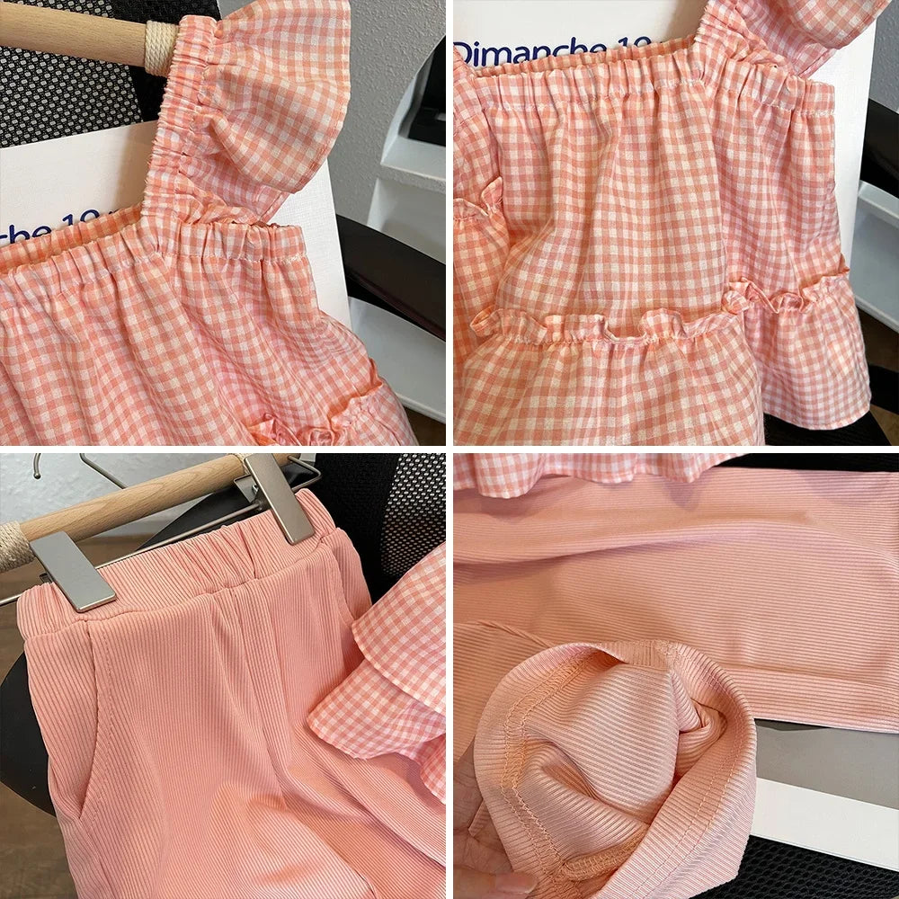 סט משובץ לילדות דגם - מאיה