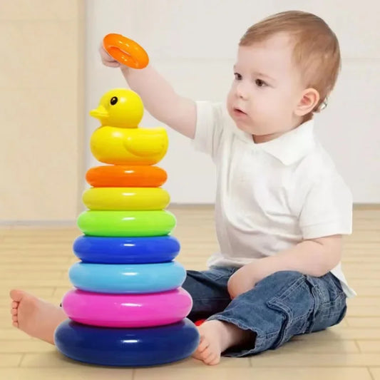 מגדל טבעות צבעוני לתינוקות דגם - ריינבו
